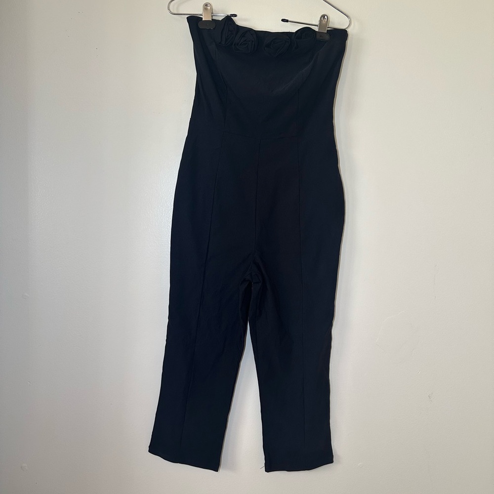 NWT Wild Fable Black Strapless Capri Jumpsuit